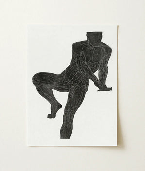 Black Anatomical Muscle Diagram Print White Paper Reijer Stolk, Study, Leg Muscles, Man’s Chest, Breaks, Greatest Physical Demand, Deep