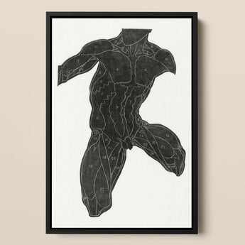 Anatomical Study of a Man’s Muscles - Reijer Stolk Art Print / Canvas, 12x18’’ / 31x46cm / Black Frame, Posters Prints & Visual Artwork,