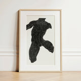 Anatomical Study of a Man’s Muscles - Reijer Stolk Art Print / Canvas, 12x18’’ / 31x46cm / Natural Frame / Matboard, Posters Prints &