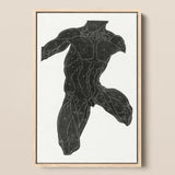 Anatomical Study of a Man’s Muscles - Reijer Stolk Art Print / Canvas, 12x18’’ / 31x46cm / Natural Frame, Posters Prints & Visual Artwork,