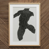 Anatomical Study of a Man’s Muscles - Reijer Stolk Art Print / Canvas, 20x30’’ / 51x76cm / Natural Frame / Matboard, Posters Prints &