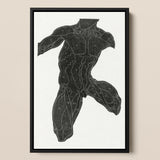 Anatomical Study of a Man’s Muscles - Reijer Stolk Art Print / Canvas Black-framed Muscle Diagram Poster Detailed Numbered Illustration,