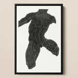 Anatomical Study of a Man’s Muscles - Reijer Stolk Art Print / Canvas Black-framed Muscle Diagram Poster Detailed Numbered Illustration,