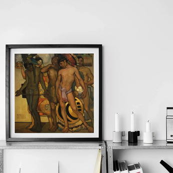 Our Ancient Gods - Saturnino Herran Art Print / Canvas, Ancient Gods, Saturnino Herrán Pressed, Picture’s Lower Two-thirds, Ceremonial