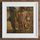 Our Ancient Gods - Saturnino Herran Art Print / Canvas, Ancient Gods, Saturnino Herrán Pressed, Picture’s Lower Two-thirds, Ceremonial