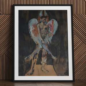 The Angel of Sodom - Christian Berard Art Print / Canvas, 24x32’’ / 61x81cm / Black Frame / Matboard, Posters Prints & Visual Artwork, Toby
