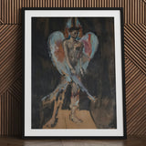 The Angel of Sodom - Christian Berard Art Print / Canvas Black Framed Abstract Painting White Colorful Wings Bérard Stages, Prints