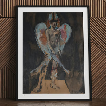 The Angel of Sodom - Christian Berard Art Print / Canvas Black Framed Abstract Painting White Colorful Wings Bérard Stages, Prints