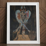 The Angel of Sodom - Christian Berard Art Print / Canvas White Framed Abstract Painting Blue Black Wings Bérard Stages, Prints