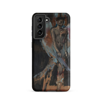 The Angel of Sodom - Christian Berard Phone Case Samsung Galaxy S21 / Matte Black Phone Case Painted Portrait Muscular Man Wings Christian