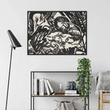 Animal Legend - Franz Marc Expressionist Woodcut Art Print / Canvas, Franz Marc’s Mesmerizing Animal, Animal Legend Woodcut, Spiritual