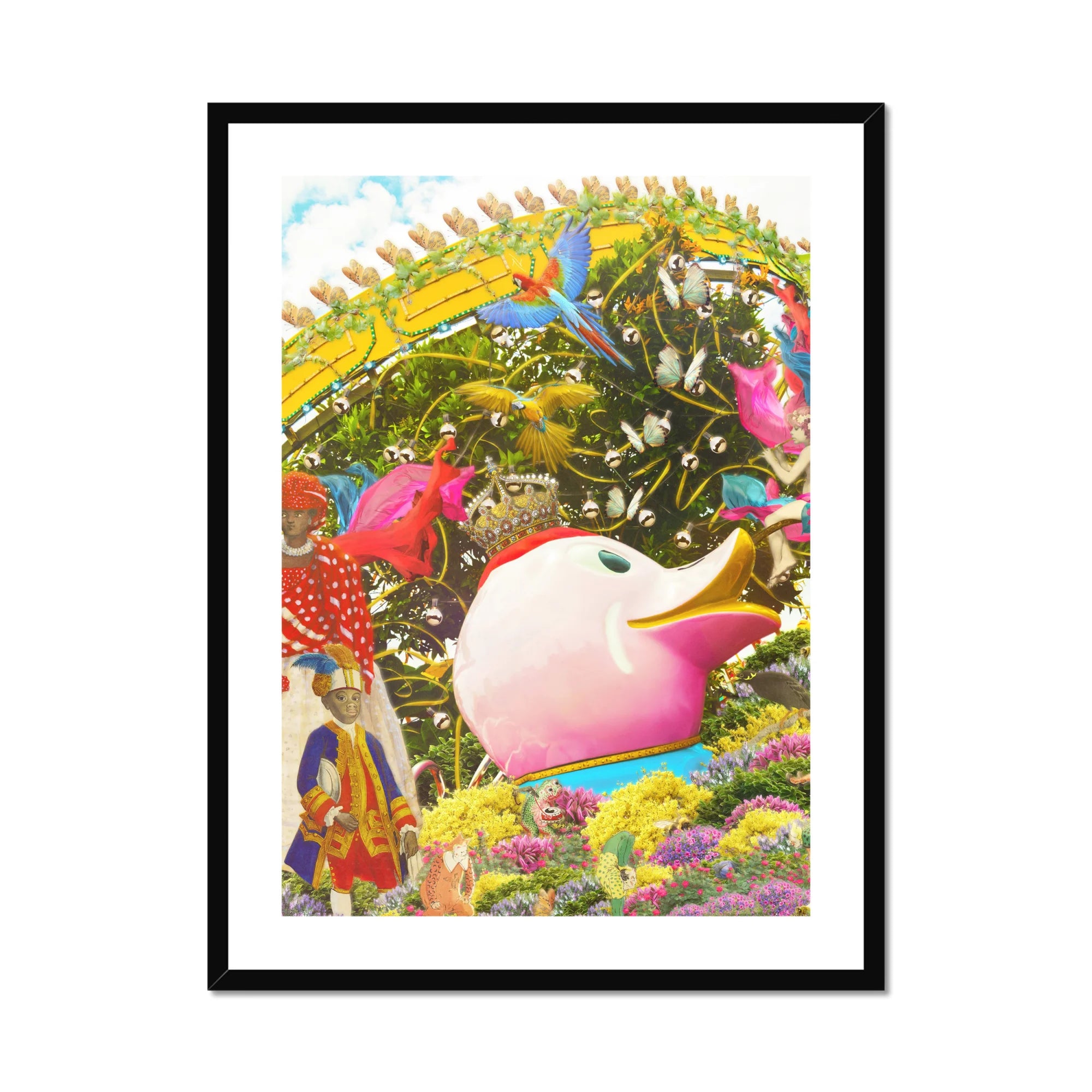 Another Day of Sun Carnival Collage Art Print, Framed Colorful Collage