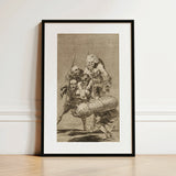 What one does to Another - Francisco De Goya Art Print / Canvas, 12x18’’ / 31x46cm / Black Frame / Matboard, Posters Prints & Visual