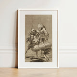 What one does to Another - Francisco De Goya Art Print / Canvas, 12x18’’ / 31x46cm / White Frame / Matboard, Posters Prints & Visual