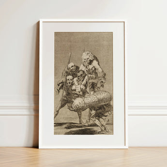 What one does to Another - Francisco De Goya Art Print / Canvas, 12x18’’ / 31x46cm / White Frame / Matboard, Posters Prints & Visual
