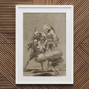 What one does to Another - Francisco De Goya Art Print / Canvas Framed Skeletal Figures Macabre Scene, Bodies Pile, Moving Carcass Prints