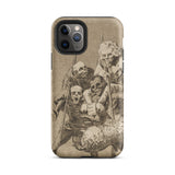 What one does to Another - Francisco De Goya Phone Case Iphone 11 Pro / Matte Iphone Pro Vintage-style Sketch Five Zombie-like Figures Goya