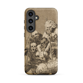 What one does to Another - Francisco De Goya Phone Case Samsung Galaxy S24 Plus / Matte Phone Case Sepia-toned Detailed Sketch Skeletal