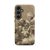 What one does to Another - Francisco De Goya Phone Case Samsung Galaxy S24 Plus / Matte Phone Case Sepia-toned Detailed Sketch Skeletal