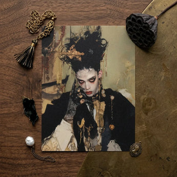 Antoine - Gay French Vampire Art Print / Canvas Rectangular Stylized Portrait Person Dark Elaborate, Wrapped, Gothic Couture Prints