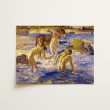 Anzacs Bathing - George Washington Lambert Art Print / Canvas Vibrant Oil Painting Nude Figures Horse Sunlit River, Captures Prints