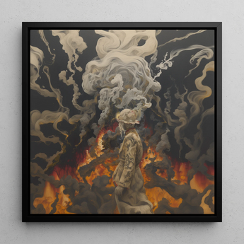 Apocalypso - Beautiful Apocalypse Art Print / Canvas, 12x12’’ / 31x31cm / Black Frame, Posters Prints & Visual Artwork, Toby Leon