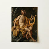 Apollo - Follower of Charles Meynier Art Print / Canvas Classical Oil Painting Muscular Bare-chested Male Figure Laurel Wreath Catches,