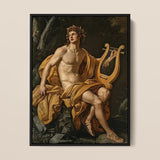 Apollo - Follower of Charles Meynier Art Print / Canvas Framed Classical Painting Muscular Bare-chested Male Figure Curly Laurel Wreath