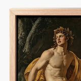 Apollo - Follower of Charles Meynier Art Print / Canvas Framed Classical Painting Youthful Muscular Male Figure Curly Laurel Wreath