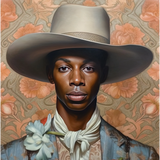 Apollo - Kunstdruck eines schwulen schwarzen Dandy-Cowboys / Leinwand, Poster, Drucke & visuelle Kunstwerke, Toby Leon
