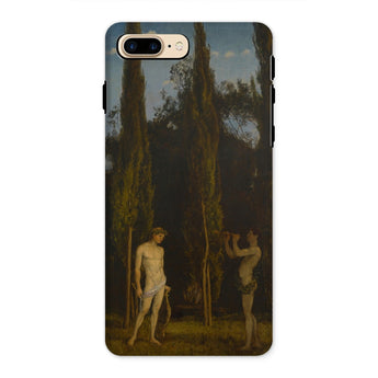 Apollo & Marsyas - Hans Thoma Greek Myth Phone Case Iphone 8 Plus / Matte Phone Case Classical Painting Greek Myth