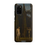 Apollo & Marsyas - Hans Thoma Greek Myth Phone Case Samsung Galaxy S20 Plus / Matte Black Phone Case Dark Moody Painting Two Nude Greek Myth