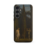 Apollo & Marsyas - Hans Thoma Greek Myth Phone Case Samsung Galaxy S24 Plus / Matte Black Phone Case Dark Atmospheric Painting Two Nude