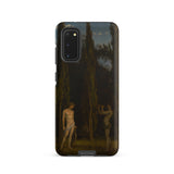 Apollo & Marsyas - Hans Thoma Greek Myth Samsung Case, Galaxy S20 / Matte, Black Smartphone Case Classical Painting Two Figures Dark
