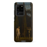 Apollo & Marsyas - Hans Thoma Greek Myth Samsung Case, Galaxy S20 Ultra / Matte, Black Smartphone Case Classical Painting Two Figures Forest