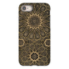 Arabic Ceiling - Emile Prisses D’avennes Iphone Case, 8 / Matte, Phone Case Intricate Gold Black Mandala Pattern