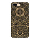 Arabic Ceiling - Emile Prisses D’avennes Iphone Case, 8 Plus / Matte, Phone Case Intricate Black Gold Mandala Pattern