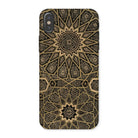 Arabic Ceiling - Emile Prisses D’avennes Iphone Case, x / Matte, Phone Case Intricate Gold Black Mandala Pattern