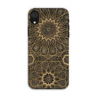 Arabic Ceiling - Emile Prisses D’avennes Iphone Case, Xr / Matte, Phone Case Intricate Gold Black Mandala Pattern