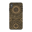Arabic Ceiling - Emile Prisses D’avennes Iphone Case, Xs Max / Matte, Phone Case Intricate Gold Black Mandala Pattern