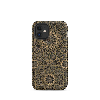 Arabic Ceiling - Emile Prisses D’avennes Phone Case Iphone 12 Mini / Matte Ornate Patterned Phone Case Arabic Ceiling, Emile Prisse