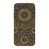 Arabic Ceiling - Emile Prisses D’avennes Phone Case Iphone x / Matte Phone Case Intricate Gold Black Mandala Pattern Arabic Ceiling, Emile