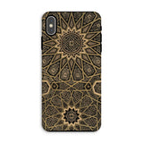 Arabic Ceiling - Emile Prisses D’avennes Phone Case Iphone Xs Max / Matte Phone Case Intricate Gold Black Mandala Pattern Arabic Ceiling,