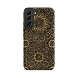 Arabic Ceiling - Emile Prisses D’avennes Phone Case Samsung Galaxy S22 Plus / Matte Black Gold Geometric Patterned Phone Case Intricate