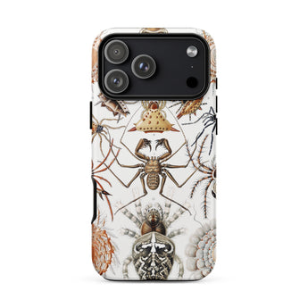 Arachnida - Ernst Haeckel Spider Taxonomy Phone Case Iphone 17 Pro Max / Matte 12 Skull Design, Dissecting Table Spiders Mobile Cases