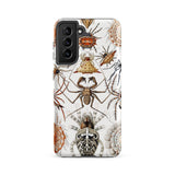 Arachnida - Ernst Haeckel Spider Taxonomy Phone Case Samsung Galaxy S21 Fe / Matte White Adorned Detailed Illustration Spiders Earthy,