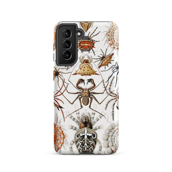 Arachnida - Ernst Haeckel Spider Taxonomy Phone Case Samsung Galaxy S21 / Matte White Phone Case Adorned Detailed Vintage-style