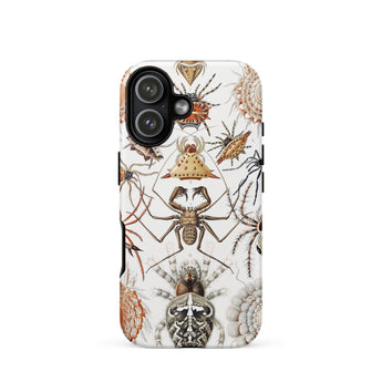 Arachnida - Ernst Haeckel Spider Taxonomy Phone Case Iphone 17 / Matte White Spider-themed Phone Case Intricate Designs Geometric Pattern