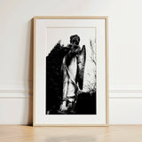 Archangel Holding Cross Art Print / Canvas, 12x18’’ / 31x46cm / Natural Frame / Matboard, Posters Prints & Visual Artwork, Toby Leon