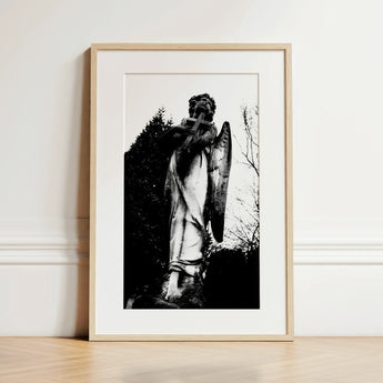 Archangel Holding Cross Art Print / Canvas, 12x18’’ / 31x46cm / Natural Frame / Matboard, Posters Prints & Visual Artwork, Toby Leon